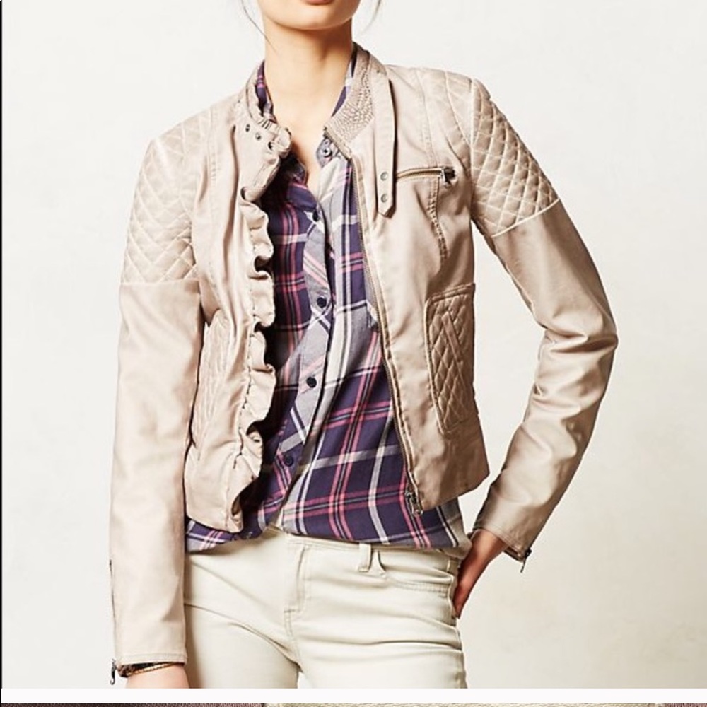 Anthropologie Elevenses Vegan Leather Jacket